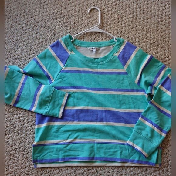 WILDFOX Blue Stripe Sweatshirt size S - Picture 3 of 12